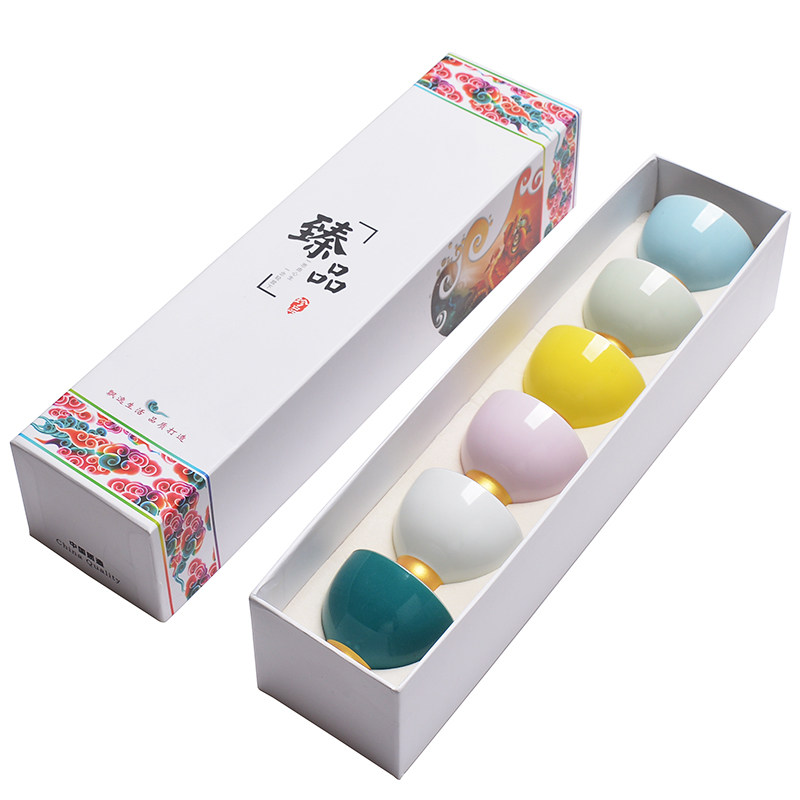 Small Tea Cup ceramic 6 only Wine Drinking Cup Master Cups Tea Brewink single cup Japanese style Gongfu Tea Cup Gift Box Set