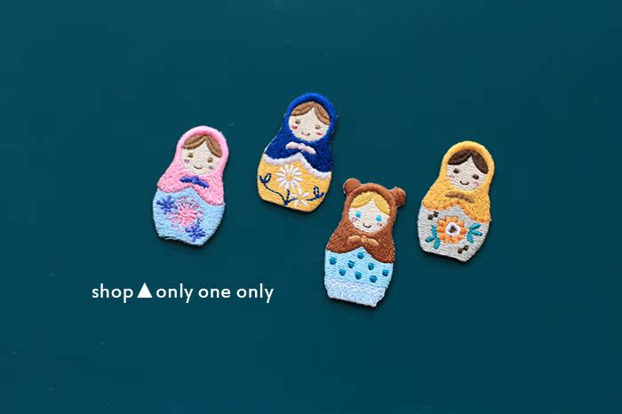 Độc quyền Nga Matryoshka Patch Patch Sticker Trâm Huy hiệu Vải dễ thương Sticker DIY - Trâm cài ghim cài áo vest nam