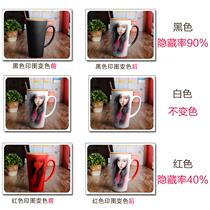 Custom-made logo color-changing cups printed and preheated to make drinking water display customized Cup pouring water Photos