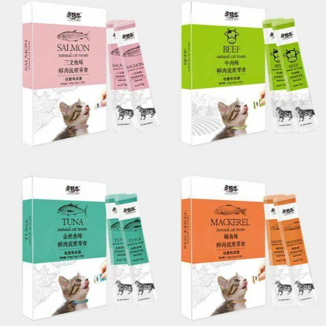Dotthcat kitty cat snacks Nutritious Fatter Cat Canned Cat Snacks Inexplicate wet cat food bag 15g * 15