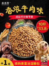 Dog food 5kg10 catty teddy gold mullabrador large small and medium sized adult dog 40 universal