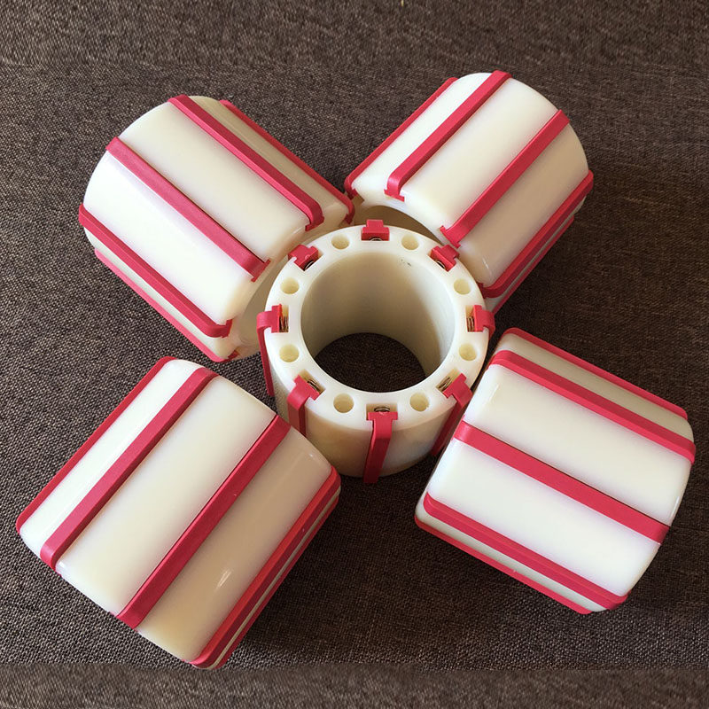 Seal case adhesive tape splitting machine spare parts Eight strips of 3 inch paper tube roll Large size size collection scroll rubber sleeve nylon shaft sleeve