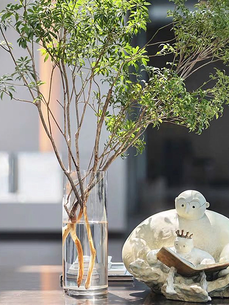 Glass vase 30 plugs south Tianbamboo simulation horse drunk suspension bell plant fresh branch dry mei tree 40