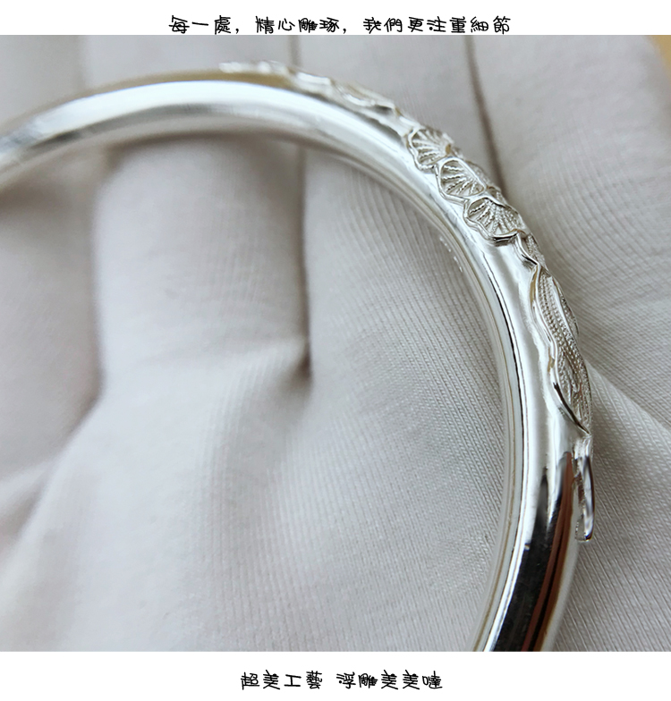 Nữ mô hình Dài Phong Fu từ rắn 999 sterling bạc vòng tay trung niên người lớn tuổi để gửi bạn gái của mình mẹ bà món quà