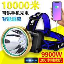 Torch headgear headgear with head flashlight rechargeable headlight miner lamp searchlight yellow white miner hat lamp