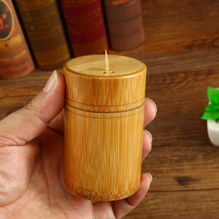 Bamboo Toothpick Box Bamboo Toothpick Box Environmentally Friendly Toothpick Box Creative Retro Hotel Cafe Household Toothpick Box
