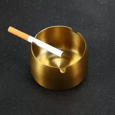 Brass Chinese style ashtray home large fly ash ash box hotel bar KTV windproof ashtray