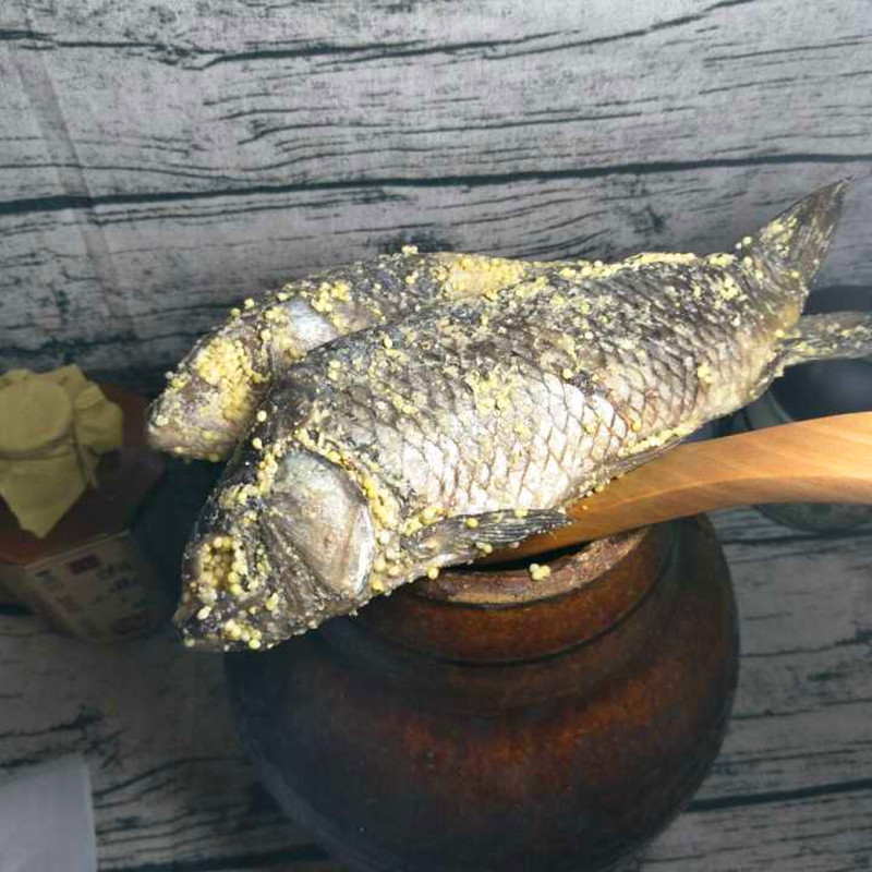 Hunan's Xiangxi Special Property Tutan vegetable farm Home Homemade Acid Fish Fermented eighteen-hole Village Pickled Fish 500 gr Products edible