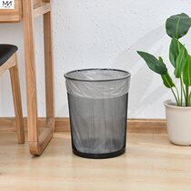 Sundry paper basket wrought trash can metal wire wire office without cover company household waste living room bedroom tube