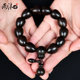 Lightning Strike Peach Wood Bracelet One Heart to Buddha Water Drop Beads Lifetime Safe and Auspicious Men and Women Couple Bracelet Chinese Style