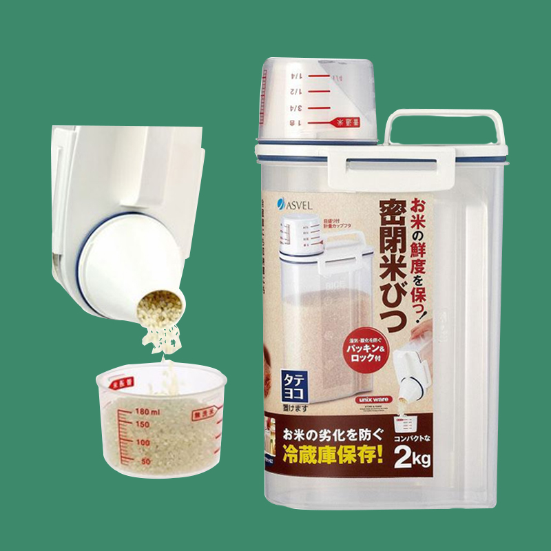 Japanese rice barrel household food grade insect-proof moisture-proof seal small number 5 catty High storage rice barrel containing box rice cylinder