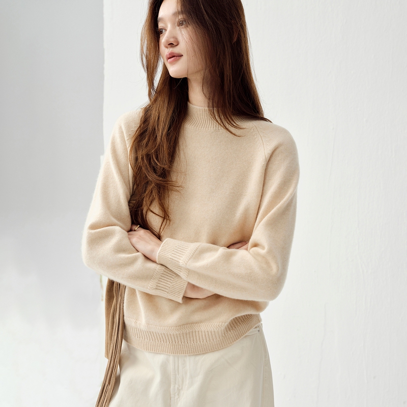 2026 New Style 100% Pure Cashmere Lazy Style Half-Turtleneck Cashmere Sweater Women's Long-Sleeved Knitted Sweater Warm Sweater 2026 New Style 100% Pure Cashmere Lazy Style Half-Turtleneck Cashmere Sweater Women's Long-Sleeved Knitted Sweater Warm Sweater