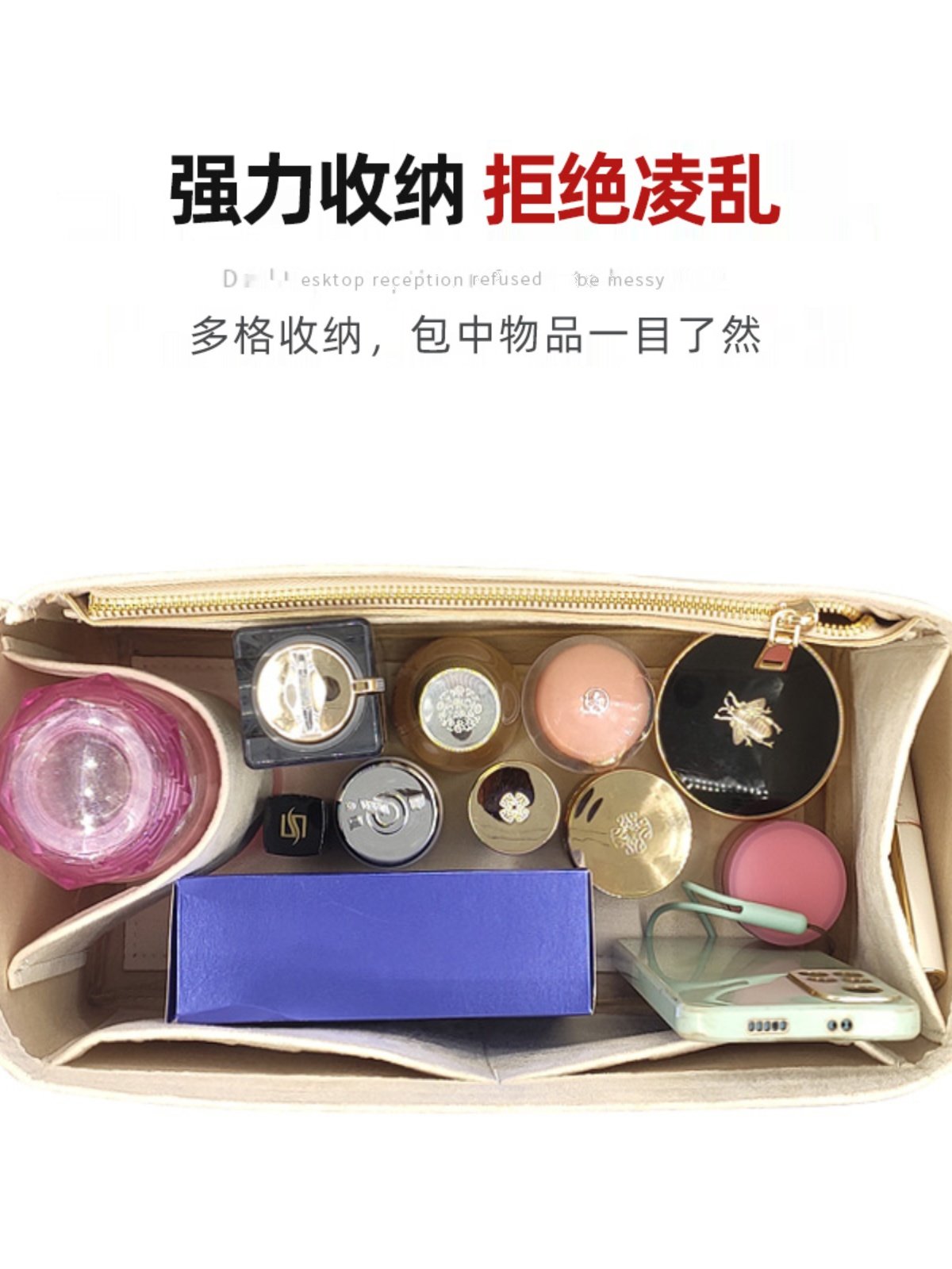 Suitable for Gucci Ophidia Mini/Medium Tote Bag Inner Bag, Gg Lining Bag, Organizer