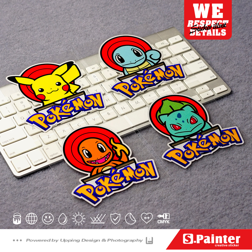 S P Collage Social Cartoon Pocket Bika Ultra Monster set custom reflective caravan sticker stickers