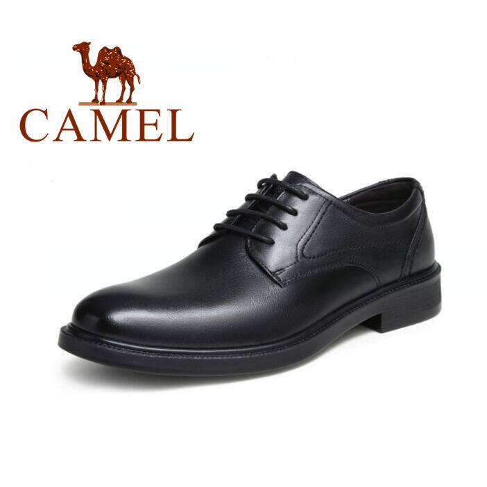 Camel leather shoes men's leather brand autumn business dress soft bottom soft leather British youth men's shoes trendy shoes