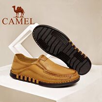 Camel leather shoes mens genuine leather brand autumn business casual soft bottom soft leather famous brand mens shoes 2022 new