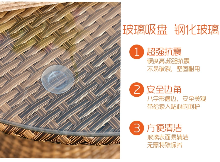 Bàn ghế mây sáng tạo nội thất ngoài trời một bàn sáu ghế kết hợp ghế mây ban công bàn ghế sân sau ghế mây ghế ngồi ngoài trời
