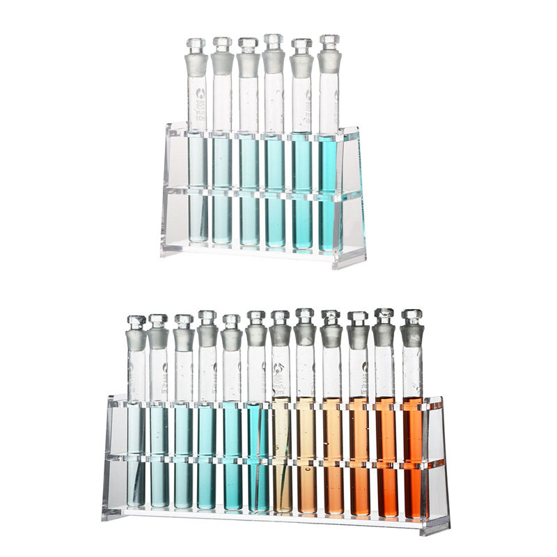 有机玻璃比色管架6孔12孔试管架10mL/25mL/50mL/100mL激光切割
