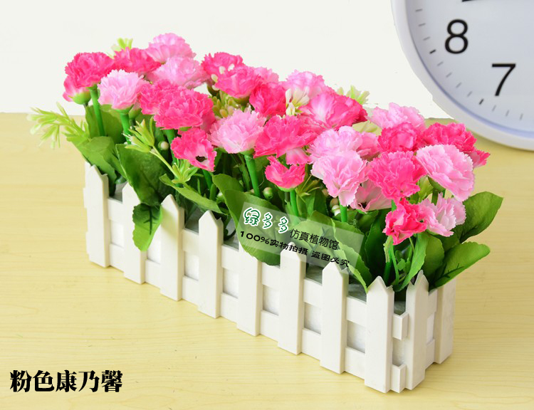 30 hàng rào đặt trang trí mô phỏng mục vụ hoa lụa trang trí trong nhà tủ rượu phòng khách cửa sổ sill nhựa giả hoa nồi - Hoa nhân tạo / Cây / Trái cây bình hoa giả để bàn