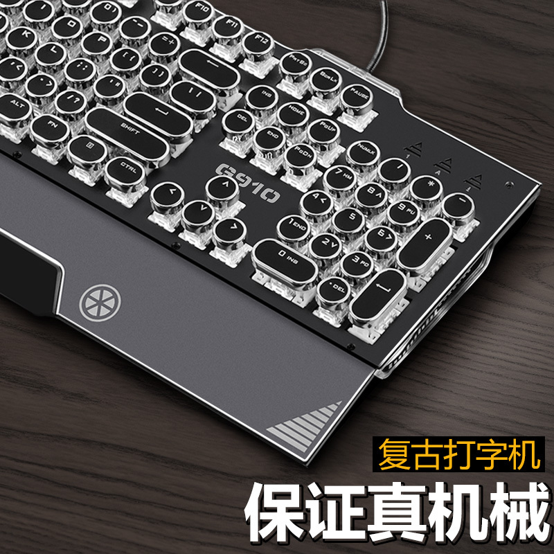 Net Red Mechanical Keyboard Retro Typing Green Axis Computer Competition Game Chicken Punk External Device with Hand Support Logitech Thundersnake