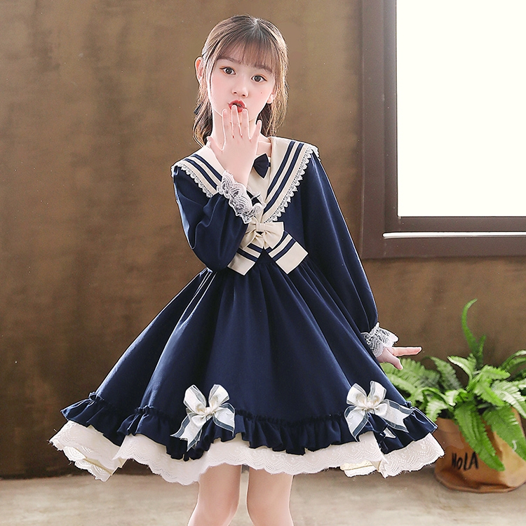 Girls Dress 2022 New Kids Spring Dress Big Boy Lolita Princess Skirt Girls Spring And Autumn Skirt Women's Dress