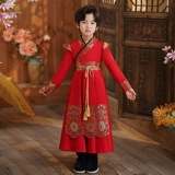 Зимнее ханьфу для мальчиков, детский пуховик, китайский стиль, увеличенная толщина