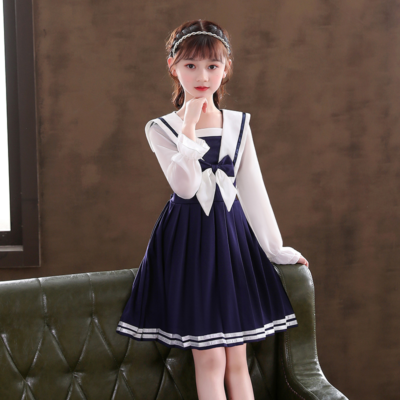 jk uniforms girls foreign dress children foreign gentresses 2022 new college wind princess dresses summer elementary school pupils to perform