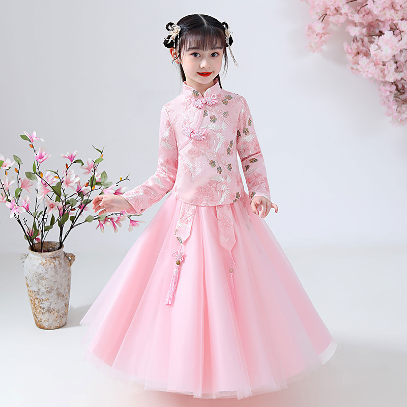 Children's skirts Autumn clothes 78 2022 new foreign clothing Girls spring autumn Grand fairytale princess dress 45-six