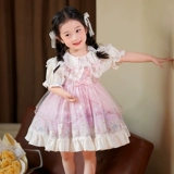 Дисней, летнее платье, оригинальный наряд маленькой принцессы, летняя юбка на девочку, стиль Лолита