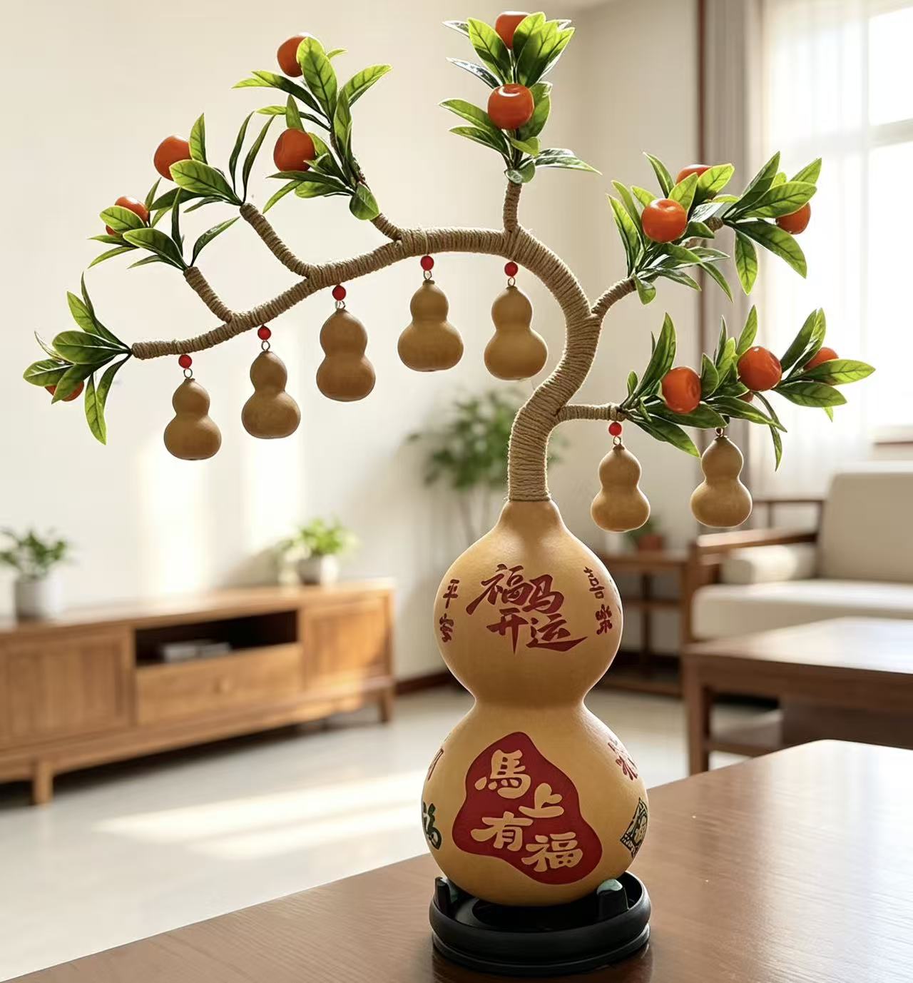 Cây Tài Lộc Hồ Lô Tự Nhiên Mã Thượng Hữu Phúc — ảnh phụ 3