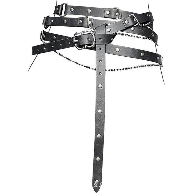 Retro Waistband Viking Pirate 2-Piece Set Multi-Layer Body Chain Belt Punk Cosplay for Men and Women