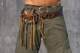 Medieval Waist Bag European and American Retro Belt Hip Bag for Men and Women with Tassels, Rivets, and Zipper, Suitable for Horse Riding, Knights, and Hippies