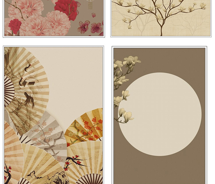 PS模板-58款中国风复古工笔画 古装设计素材宫廷 PSD模板！插图11小新卖蜡笔