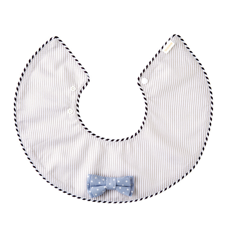 Japan MARLMARL official baby bib pocket saliva towel bib dolce series 4 refreshing striped bow tie