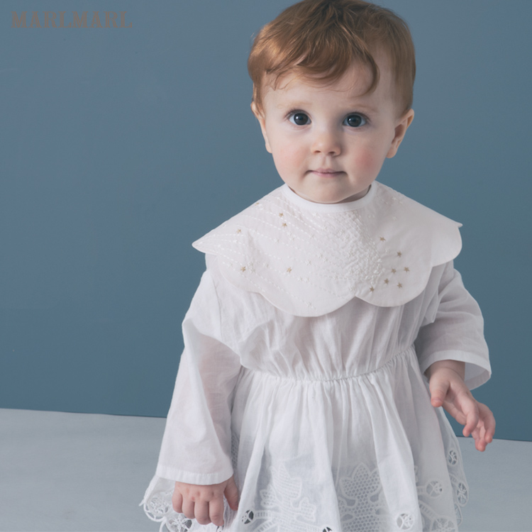 Japan MARLMARL Baby cotton quilting pocket 360 degrees Saliva Towel Eat Dining Around Pocket tamayura01