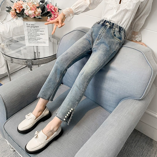 Джинсы, осенние штаны, эластичные штаны-клёш, осеннее термобелье, коллекция 2021, подходит для подростков