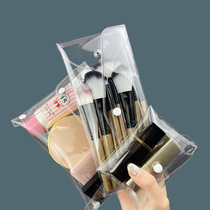 Transparent makeup brushed containing bag ins net red carry-on travel portable bag eye shadow powder pie mouth red trumpet makeup bag
