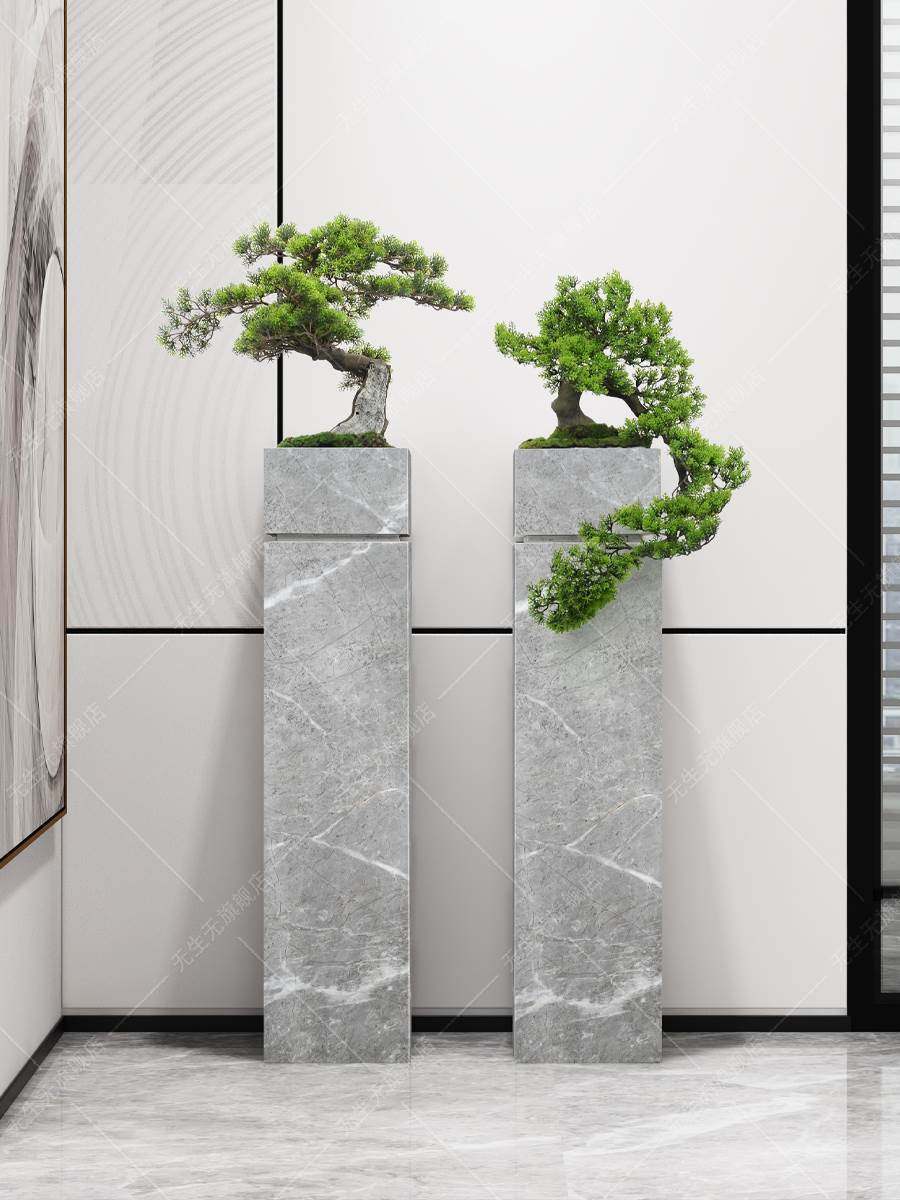 Zen welcoming pine decoration model room hotel sales office