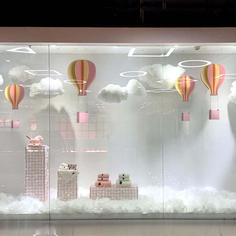 New Year s Day and Spring Festival Cloud Hot Air Balloon Cha