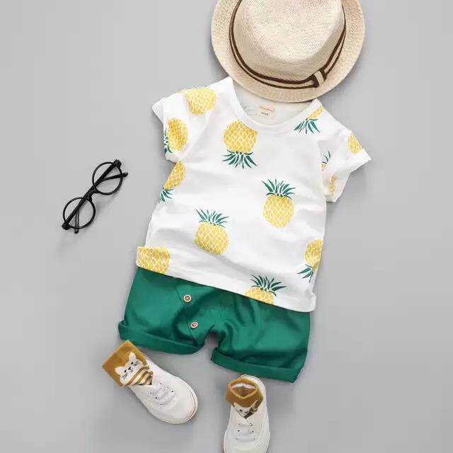 bò boys girls summer clothes sports suit t-shirt shorts
