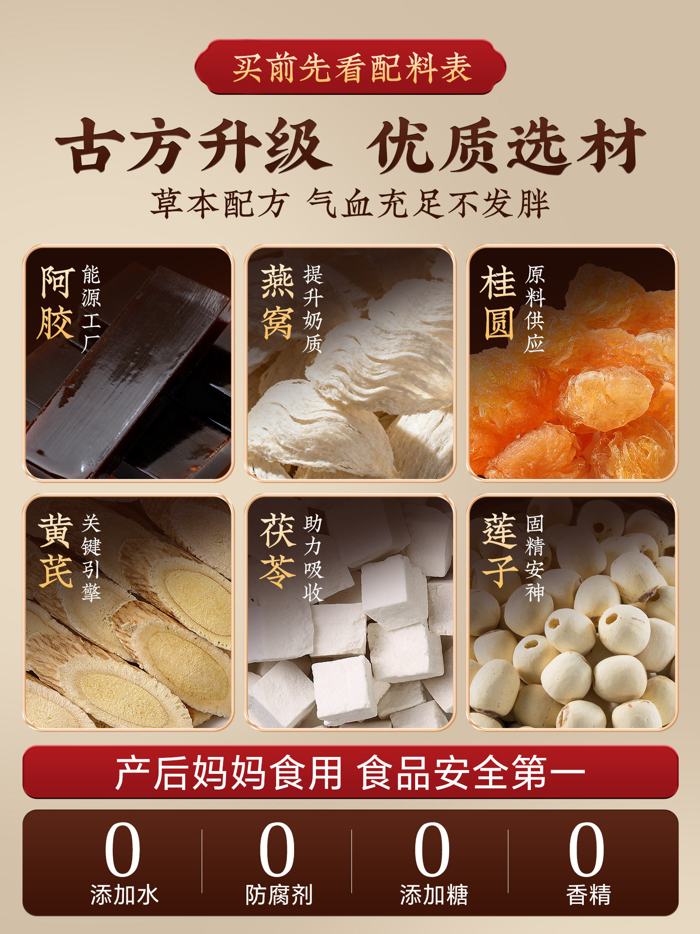 Postpartum Qi and Blood Ointment]Yuling Ointment for Postpartum Women during Lactation, Replenishing Qi, Donkey-Hide Gelatin, Bird's Nest, Astragalus, Nourishing Blood, Postpartum Conditioning and Health Care