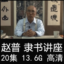 Zhao Pu official script method teaching video tutorial 20 lectures brush practice copybook Xuan paper Ou Yan Liu Kai line grass seal body