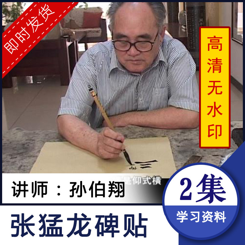 Zhang Menglongong Tablet Teaching Film Sun Berxiang Brush Block Letters of the Book Law Weibong Imitation Creativity Demonstration Boutique Lecture Tutorial
