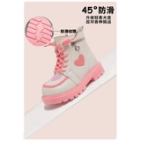 Martens, демисезонные детские флисовые короткие сапоги для принцессы, в западном стиле, подходит для подростков