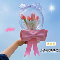 New Years Eve Valentines Day birthday gift to girlfriend Practical tulip Artisanal Bouquet Diy Material Girls Girlfriends