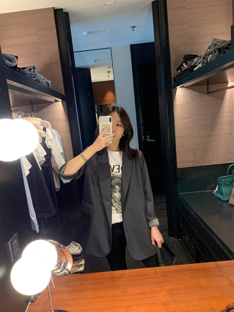 Ni Nijia Back Pocket Design Suit Temperament Casual Small Suit Jacket Women's 2022 Autumn New Advanced