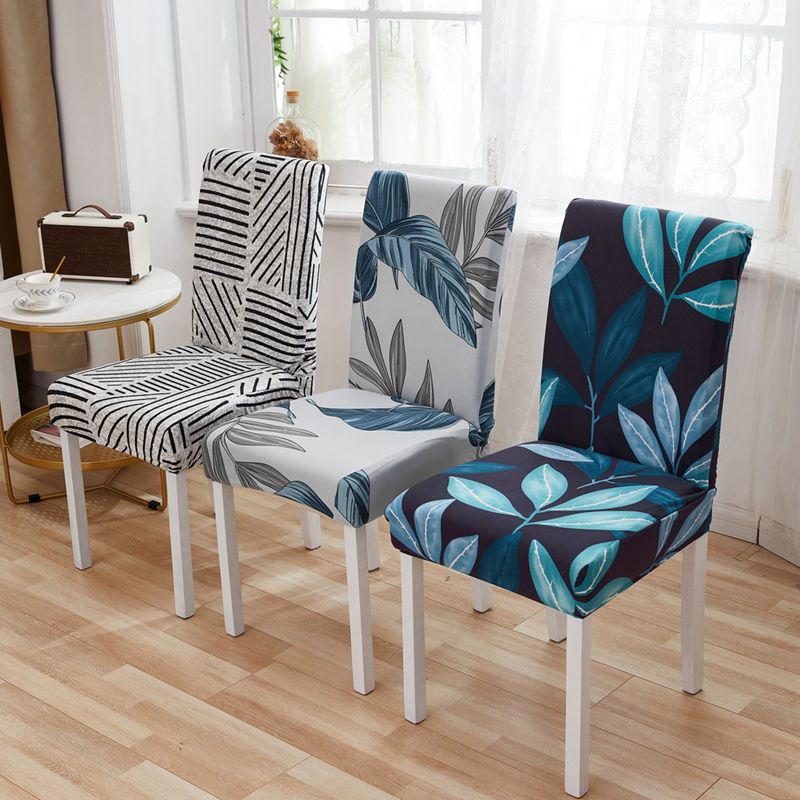 Universal dining table chair cover Cushion backrest One universal four seasons Simple Nordic elastic stool cover Seat cover