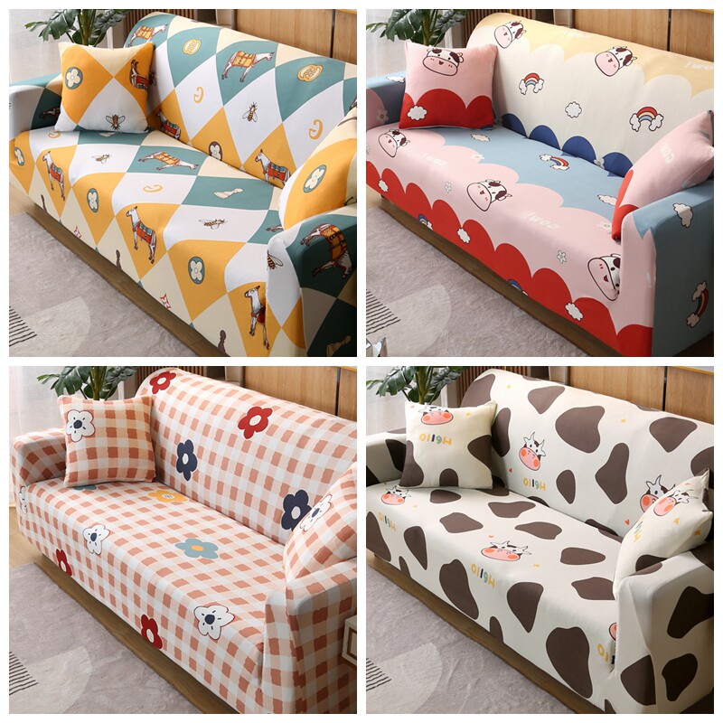 Elastic universal anti-cat grabbing leather sofa cover with hood hat full bag universal set cartoon cartoon cartoon cartoon style old cover cloth towels