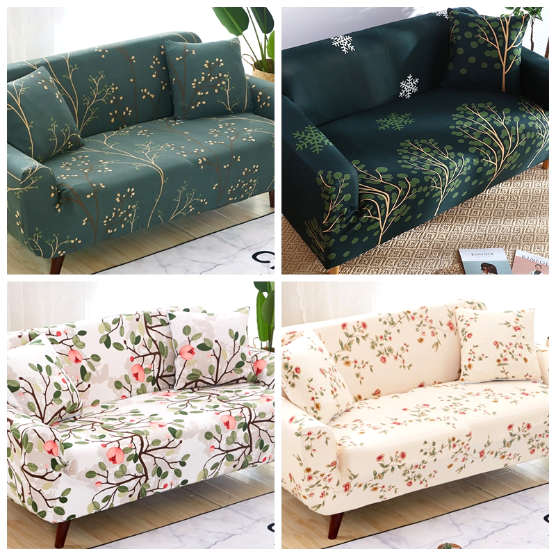 Elastic Four Seasons leather sofa cover All-bag universal set Broken Flowers Fields Garden integrated old fashioned cushion Towels Cover Cloth-Taobao