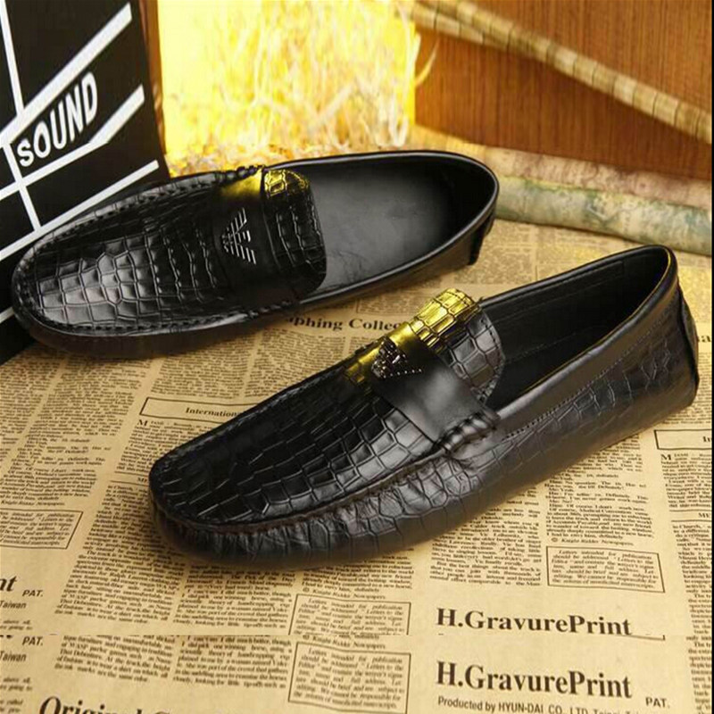 Business formal leather shoes tide shoes European station autumn men's beanie shoes leather driving casual men's shoes